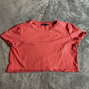 SHEIN Coral Red Crop Top